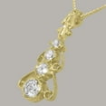 thumbnail image 4 of LBG 10k Gold Cubic Zirconia Womens Bohemian Pendant & Chain Necklace - Chain length 20, 4 of 5