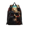 thumbnail image 2 of Lsque Artistic Flower Butterfly Skull Pattern Canvas Daypack, Durable Backpack, High-quality Versatile Backpack,Vintage Compact Backpack-Small, 2 of 6
