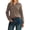 Coffee, variant on Arach&Cloz Women's 100% Cotton Collared V Neck Eyelet Knit Spring Cotton Polo Shirts 2026