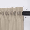 thumbnail image 5 of Beige Brown Ombre Valance Curtains for Kitchen/Living Room/Bathroom/Bedroom Window, Rod Pocket Small Topper Half Short Window Curtains Voile Sheer Scarf, Abstract Modern Art Gradient 54"x18", 5 of 8