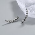 thumbnail image 6 of Long Bar Ear Cuff Climber CZ Stud Earrings Silver Rose Gold -2023, Q7Y8, 6 of 9
