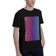 thumbnail image 2 of Bingfone Leopard Neon Rainbow Gradient Men'S Loose Fit Short-Sleeve Pocket T-Shirt, 2 of 7