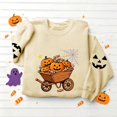 thumbnail image 7 of Women's Fall Clothes Sweatshirt Halloween Graphic Pullover Tops Crewneck Long Sleeve Casual Shirts Vintage Pumpkin Print Outerwear for Festival Party, 7 of 7