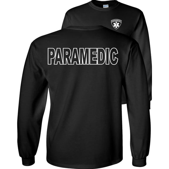 Fair Game Paramedic Long Sleeve Shirt-Black-4x