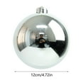 thumbnail image 3 of 12 Pcs Christmas Ball Ornaments Large 4.7'' Christmas Ornaments Xmas Shatterproof Tree Decorations Extra Large Outdoor Hanging Plastic Balls Silver, 3 of 6