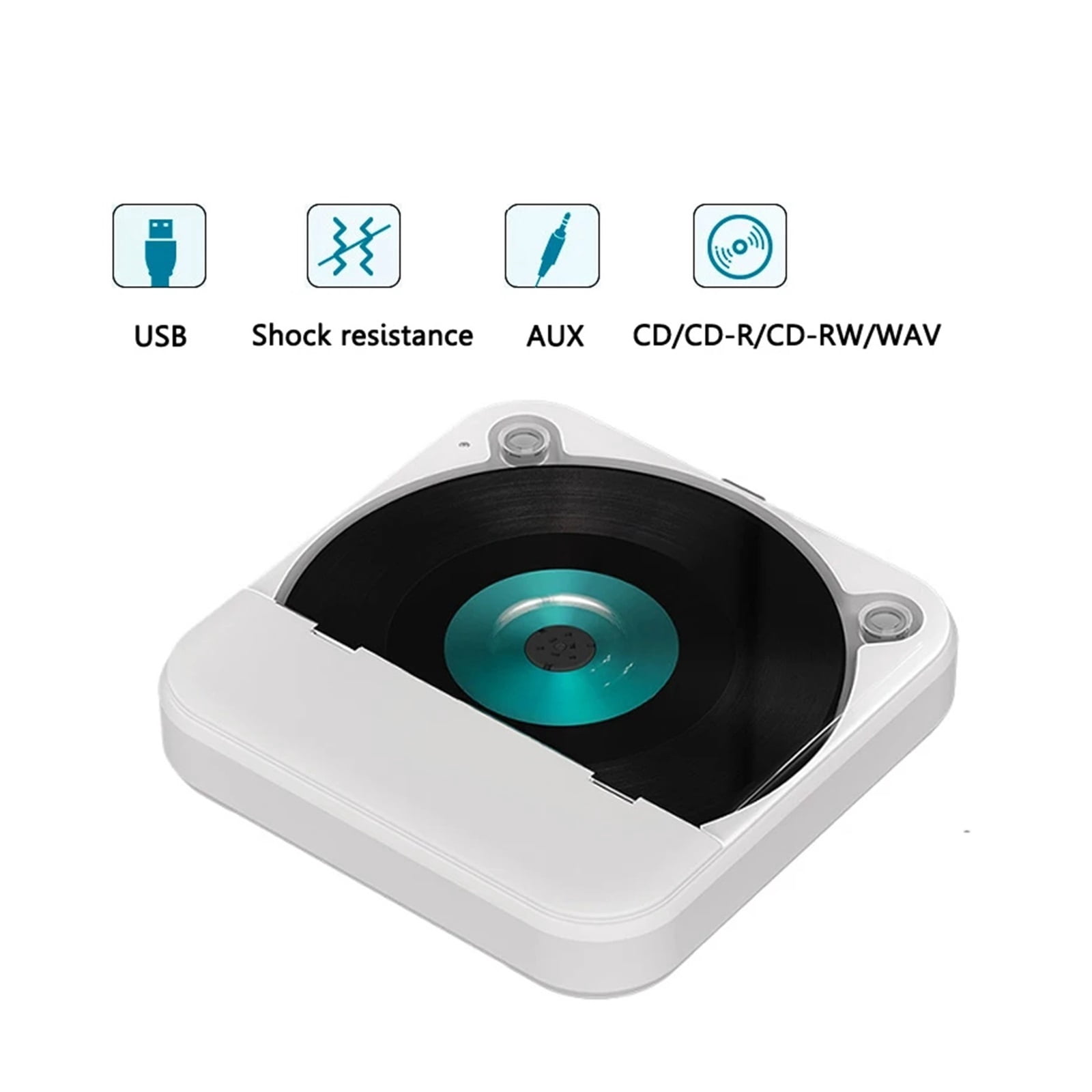 CD Player KC-606 External Car Player with USB/AUX Lossless Connection Portable CD Player