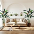 thumbnail image 5 of EastVita Artificial Bird of Paradise Tree 7FT(84in) Fake Palm Tree for Indoor Outdoor Modern Decor Faux Plants for Home Office Perfect Housewarming Gift with 17 Trunks Faux Leaves and 3 Flowers, 5 of 6