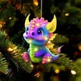 thumbnail image 3 of LHWEN Christmas Flying Dragon Baby Tree Decoration Acrylic Ornament Exquisite Pendant Party Home Decor Gift Material Lifelike Design Bright Colors Festive Charm Multifunctional Use, 3 of 4