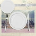 thumbnail image 3 of Ambesonne Scenery Place Mats Set of 4, New York Usa Roof View, Standard Size, Grey White and Pink, 3 of 6