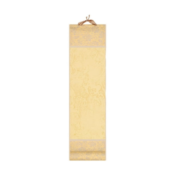 Rollo de papel para escribir con arte chino, regalo de inauguración de la casa, decoración de pared ligera Amarillo claro