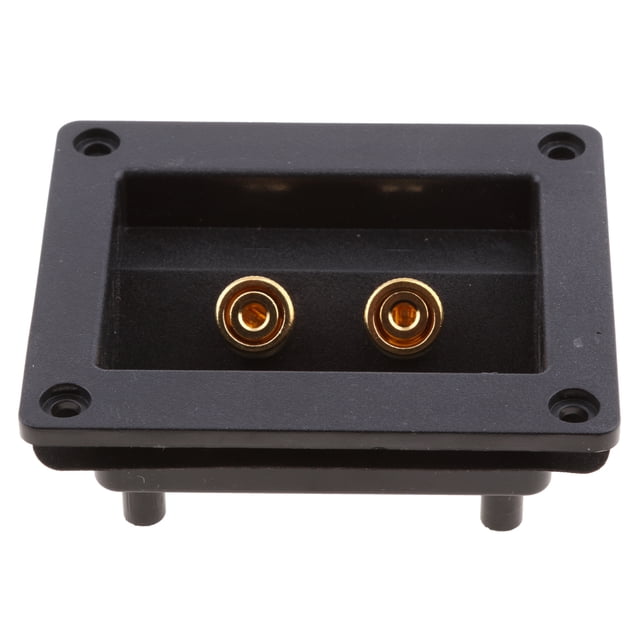 Conectores de Subwoofer Sunnimix DIY Stereo Screw Cup 2 Vías Terminal Binding Post de Pared Paquete de 2 Negro