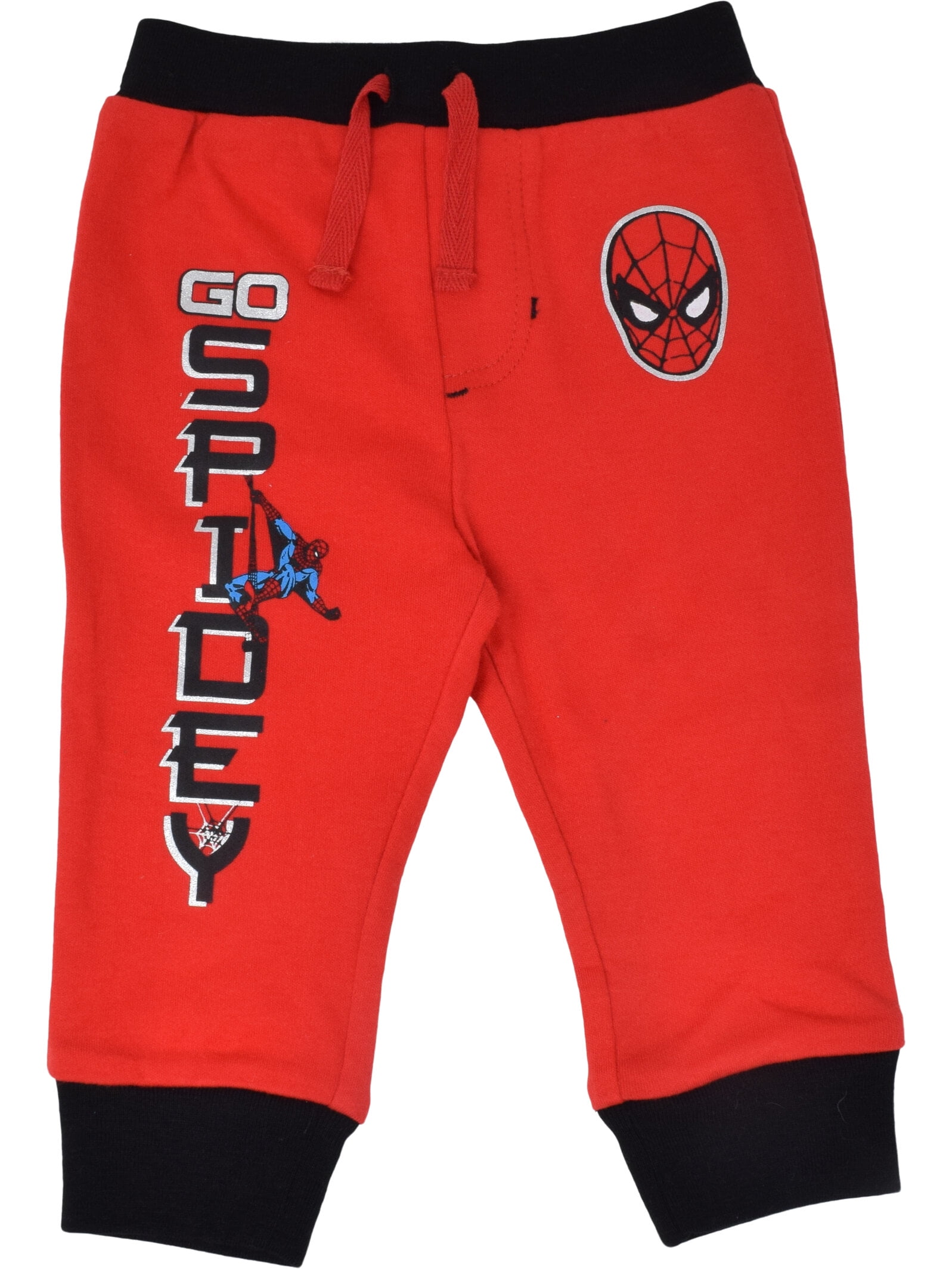 Marvel Avengers Spider-Man Captain America Black Panther Toddler Boys 4 Pack Jogger Pants Newborn to Big Kid