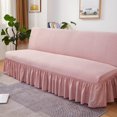 thumbnail image 3 of nipocaio Sofa cover without armrests Stretch sofa cover dark pink, 3 of 5