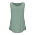 thumbnail image 6 of Basic Tank Tops for Women Loose Fit Casual Plain Scoop Neck Ribbed Sleeveless Shirt Summer Outfits, 6 of 7