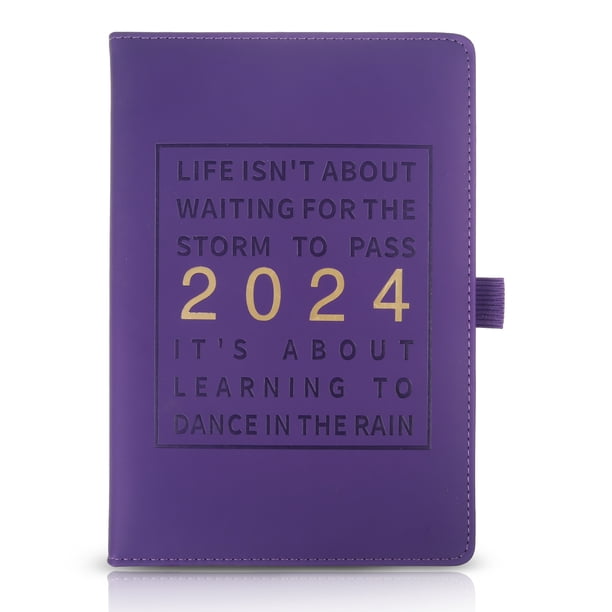 Matsuzay Cuaderno de planificación de horarios, cuaderno planificador de Agenda para estudiantes, desarrollo de hábitos impreso delicado, para cartulina Púrpura