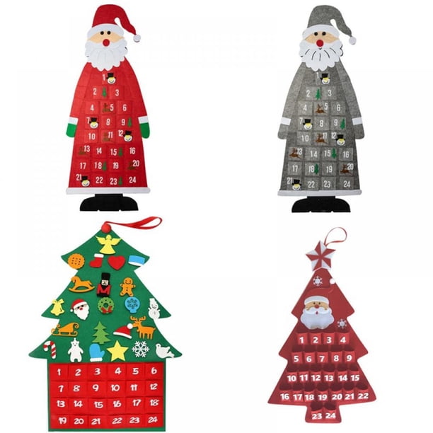 Christmas Advent Calendar, 24 Days Felt Christmas Tree Calendar Pattern and  Number for Home Holiday Christmas Decorations - Walmart.com