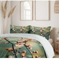 thumbnail image 6 of Ambesonne Japanese Duvet Cover Set, Pink Cherry Sakuras, King, Forest Green Pale Pink, 6 of 6