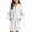 White, variant on Kids Girls Fleece Lined Sweatshirt Hooded Quarter Button Pullover Dress,Relaxed Fits Daily School Casual Wear,Drop Shoulder with Pocket,Blue,12-13Years