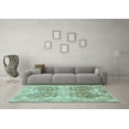thumbnail image 3 of Ahgly Company Indoor Rectangle Oriental Light Blue Traditional Area Rugs, 7' x 9', 3 of 4