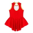 thumbnail image 5 of TiaoBug Kids Girls Ringmaster Circus Halloween Cosplay Party Costume Dance Leotard with Hat Set Red 12, 5 of 7