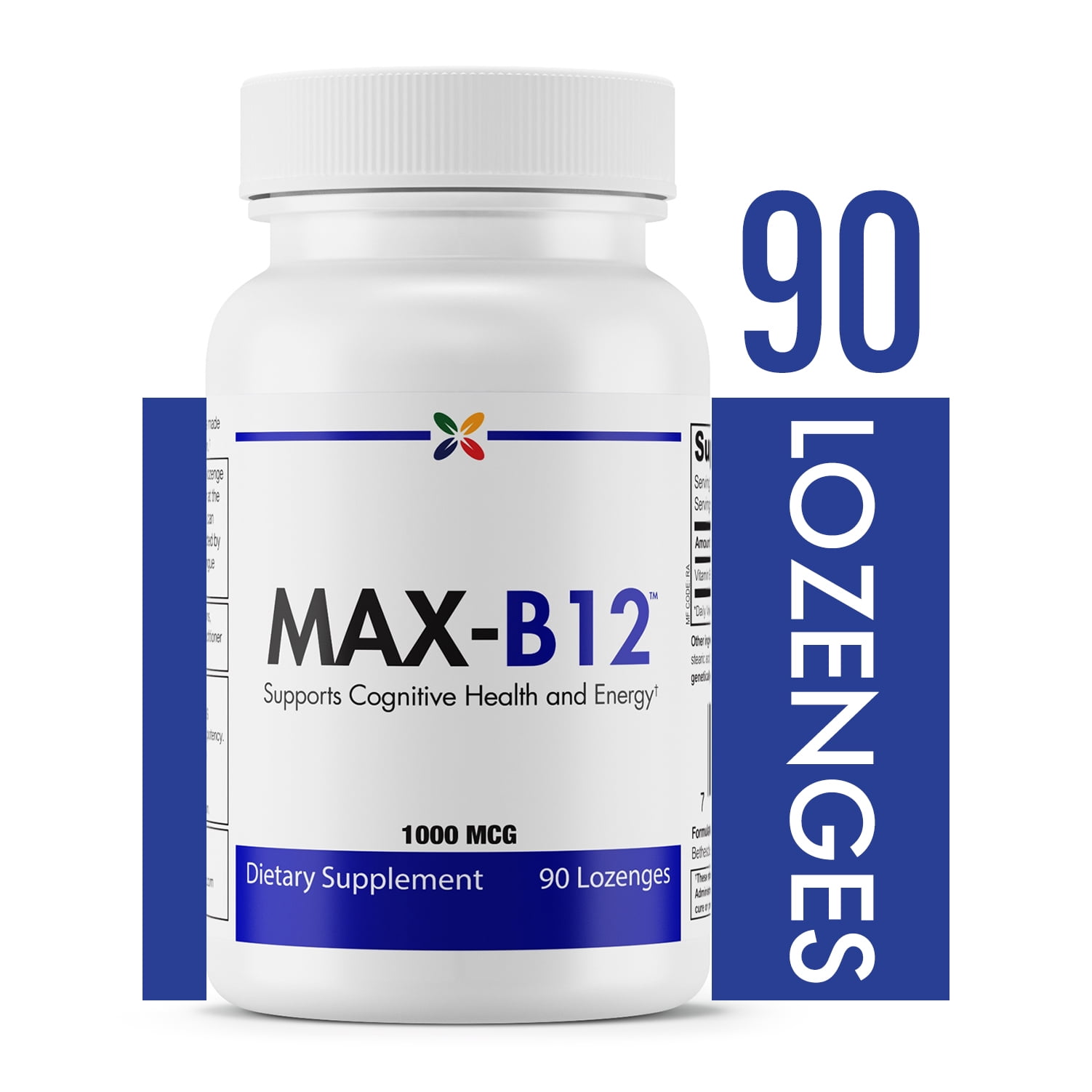 Stop Aging Now MAXB12 Vitamin B12 Lozenges 1000 mcg Supports
