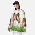 thumbnail image 5 of Daiia Brown Bunny UPF 50+ Sun Protection Hoodie Jacket Lightweight Long Sleeve Sun Shirt for Women Men with Pocket Hiking Outdoor-Large, 5 of 9