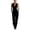 Black, variant on Women's Halter Wide Leg Jumpsuit Elegant Backless Dressy Romper with Pockets