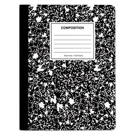 Universal Office Products 20936 9.75 x 7.5 in. Wide Rule Composition Book, 100 Sheets - 6 per Pack, White
