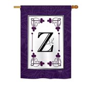 Breeze Decor - Classic N Initial Interests - Everyday Simply Beauty Impressions Decorative Vertical Garden Flag 13 x 18.5 Printed In USA