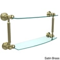 thumbnail image 4 of Waverly Place Collection Two Tiered Glass Shelf - Antique Pewter / 18 Inch, 4 of 5