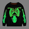 thumbnail image 2 of HWJAD Toddler Baby Halloween Glow in the Dark Tops Boy Skeleton Sweatshirt Crewneck Pullover Sweater Long Sleeve Shirt Fall Clothes 2-7 Years, 2 of 8