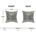 thumbnail image 6 of Boho Pillow Covers 18x18 Set of 2, Persian Carpet Rug Design Decorative Navy Blue Boho Throw Pillows Linen Farmhouse Bohemian Cushion Pillow Covers for Sofa Couch Outdoor Decor, 6 of 6