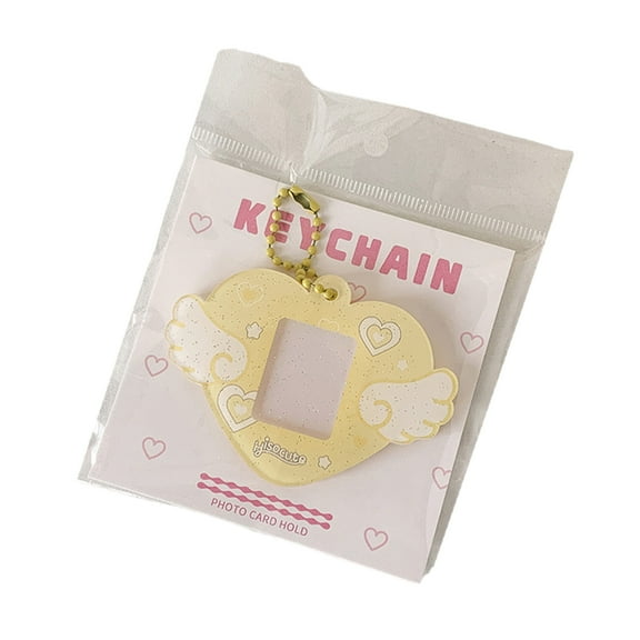 1 Inch Photo Card Holders Portable 1 Inch Photo Holders Photocard Holders with Keychain for Students