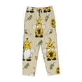 thumbnail image 4 of Xecao Gnomes Bees And Sunflowers Women's Straight Lounge Pajama Pants: The Epitome of Relaxed Sleepwear, 4 of 9