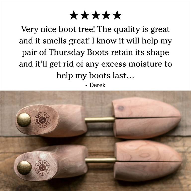 Cobbler s Choice Cedar Shoe Tree Made With All Natural Aromatic Cedar Wood in the USA Large Men s 10W 12M