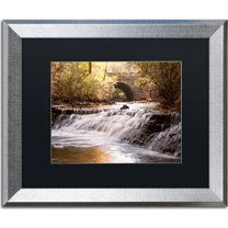Trademark Fine Art "Avon Falls" Canvas Art by Jason Shaffer, Black Matte, Silver Frame
