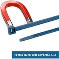 thumbnail image 4 of Kable Kontrol Metal Detectable Zip Ties - 14" Long - 50 Lbs Tensile Strength - 100 pc Pack - Blue, 4 of 6