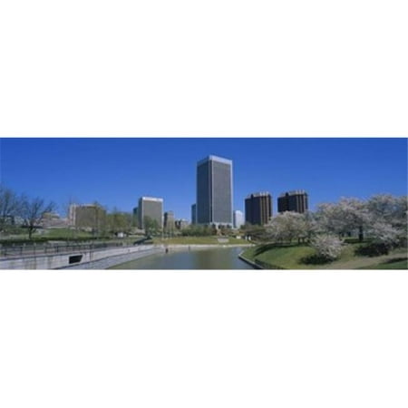 Totem 12' Brown Island Decor - Panoramic Images PPI91162L Skyscrapers near a canal Browns Island Richmond Virginia USA Poster Print by Panoramic Images - 36 x 12