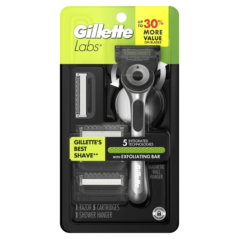 Gillette Labs with Exfoliating Bar Shaving Razor for Men, 1