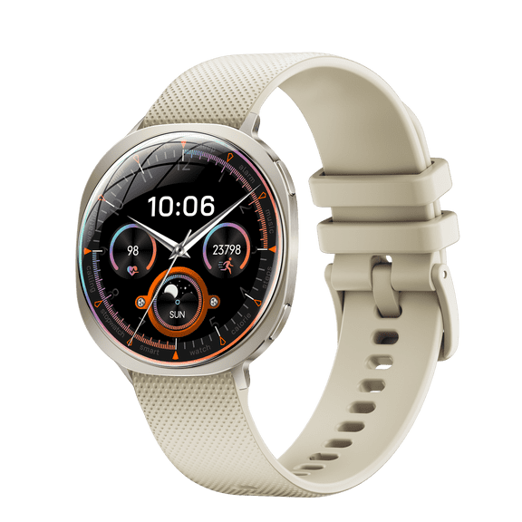 Mingdaln Round Smart Watch,1.32" AMOLED Fitness Tracker,Bluetooth Calling,IP68 Waterproof,Magnetic Charging for Android/iOS