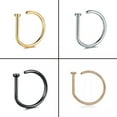 thumbnail image 6 of K-KED Simple Nostril Earring Nose Hoops Clip Cuff Fake Piercing Women Men Delicate Jewelry -Gold-0.8cm, 6 of 9