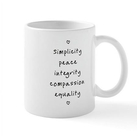 

CafePress - Quaker Testimonies Large Mugs - 11 oz Ceramic Mug - Novelty Coffee Tea Cup
