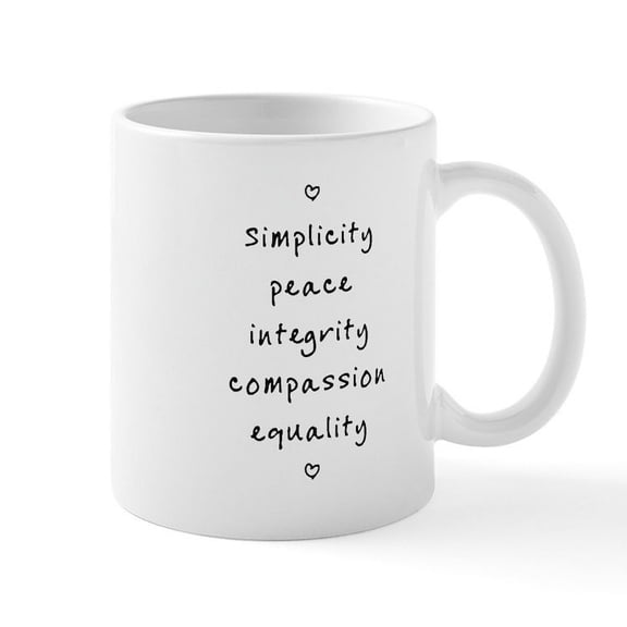 CafePress - Quaker Testimonies Large Mugs - 11 oz Ceramic Mug - Novelty Coffee Tea Cup