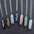 thumbnail image 5 of (C)3pcs Tree Of Life Clear Quartz Crystal Pendant Necklace Silver Wire Wrapped Gemstone Healing Point Chakra Quartz Necklace for Women Men, 5 of 5