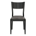 thumbnail image 2 of Furniture of America Kapok Wood Padded Dining Chair in Black and Gray (Set of 2), 2 of 7