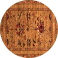 thumbnail image 1 of Ahgly Company Indoor Round Oriental Orange Industrial Area Rugs, 8' Round, 1 of 4