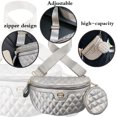 thumbnail image 6 of Women's bum bag, crossbody bag , small shoulder bag, stylish crossbody bag with small bag, with zipper, adjustable shoulder strap, suitable for every outfit and every occasion（Silver）, 6 of 7