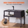 thumbnail image 6 of KFFKFF Tortoise Home, Wood Enclosure for Indoors & Outdoors, Mobile Reptile Habitat with Lamp Holder, Small Pet Cage with Elevated Base, Casters for Gecko, Lizard, Snake, 6 of 9