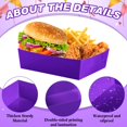 thumbnail image 4 of Bandeja para comida Uiifan Paper, 2,3 pulgadas, color morado, 50 unidades, capacidad de 2,27 kg, 4 of 6