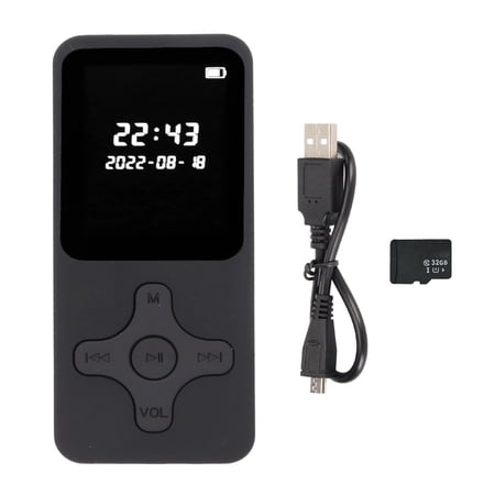 MP3 MP4 Player Bluetooth 5.0 Ultra Thin Digital LCD 1.77 Inch Screen HD Speaker FM Radio Portable HiFi Music Player With 32G Memory Card